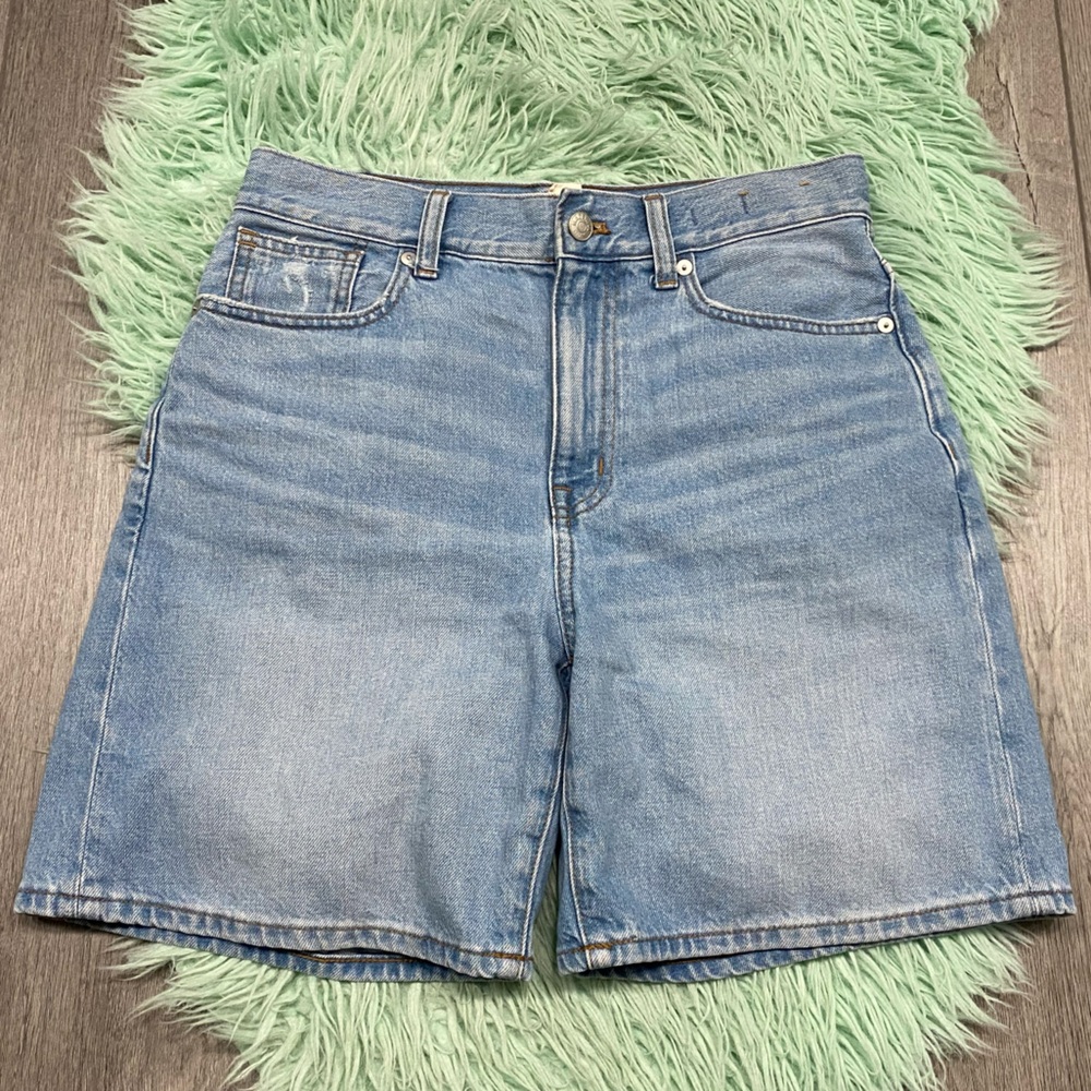 Madewell Light Blue Baggy Jean Shorts 26, Like New